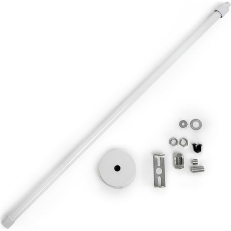Barra Suspensión Extensible Carril Focos LED 50 ► 100Cm - Blanco