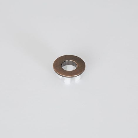 Milano Bathroom Basin Sink Round Overflow Ring - Brushed Copper