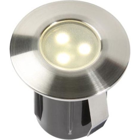 Garden Lights  GL4057601 LED Bodeneinbaustrahler 12V 0,5W 10lm warmweiß 3000K IP67 wasserdicht für Terrasse, Gartenweg und Einfahrt, Plug & Play Außenleuchte