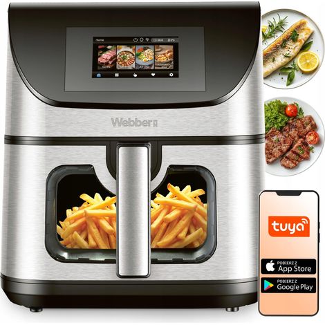 Friteuse à air chaud 8L Wi-Fi antiadhésive 10 P 2200W (1/3)