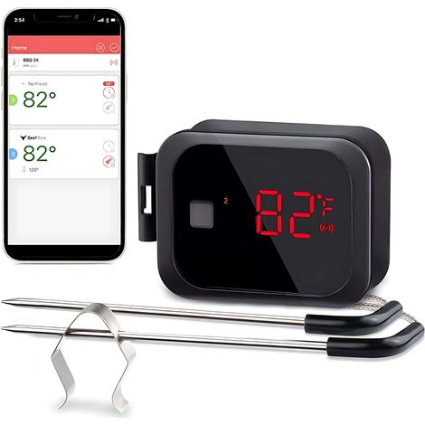 INKBIRD IBT-2X Bluetooth-Küchenthermometer mit 2 Sonden, Kochthermometer für Grill und Backofen mit Timer- und Alarmfunktion (1/5)