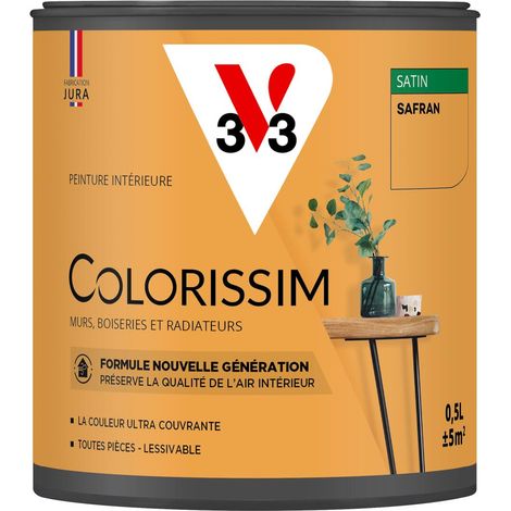 Peinture murale intérieure Colorissim® V33 Safran Satin 0,5L