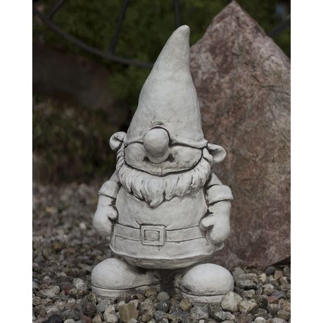 Grande figurine de jardin - Nain coiffé d'un chapeau surdimensionné (1/4)