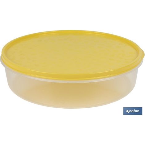 Pack de 6 boîtes hermétiques pour tortillas jaunes 24.5x6.5cm