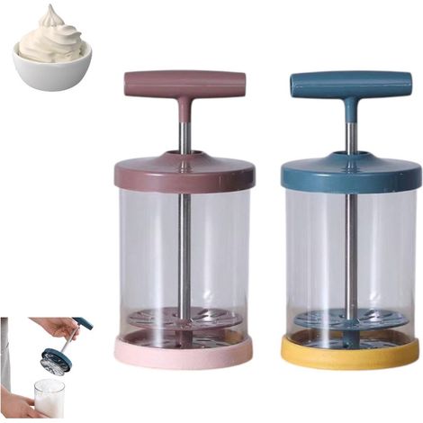 Teile – Handbesen – Kaffeebraun – Blau – Backsahne – Edelstahl-Kochgeschirr – Ergonomisch geformter Spender mit komfortablem Griff (1/3)