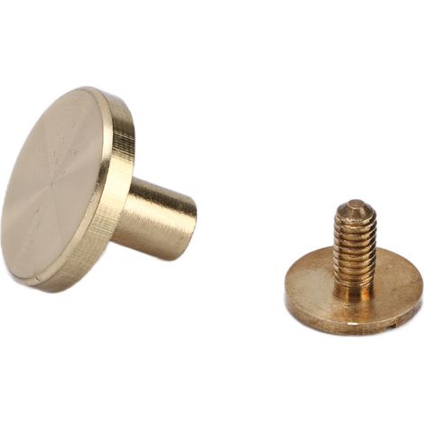 10 Ensembles de Vis de Reliure pour Livres, Faciles à Assembler et Démonter, Rivets Robustes pour Artisanat du Cuir et Carnets 13x18mm