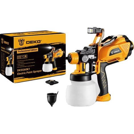 Pistolet à peinture, lumière LED intégrée, contrôle facile, DKSG60K1, prise EU (1/2)