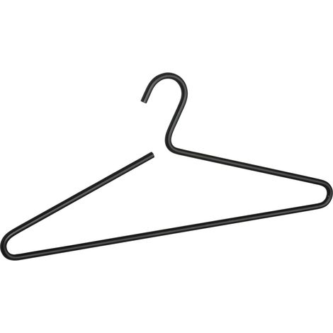 Cintres WENKO Lux Noir 25 pièces aluminium design minimaliste cintres plats noirs satinés gain de place pour rangement optimal dans petites garde-robes et armoires élégantes et pratiques