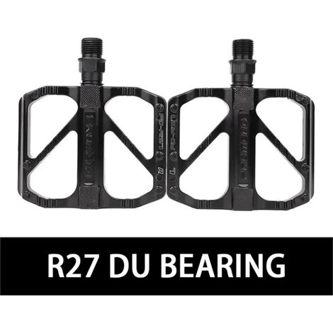 Pédales de vélo à roulements R27 M29 VTT/vélo de route, plateforme de pédales ultralégères à roulements DU, pédales plates de vélo VTT/BMX, pièces détachées pour vélos VTT/BMX (1/5)