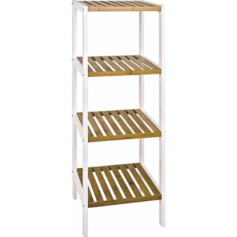 Étagère 4 Niveaux en Bambou "Stacy" 112cm Naturel