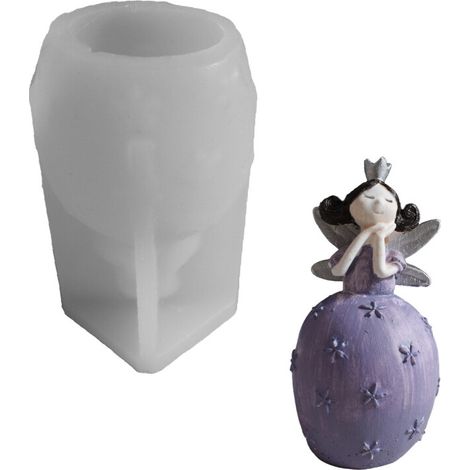 Molde para velas de niña ángel para hacer velas, -2