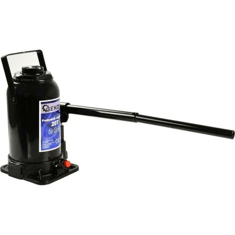 Geko Cric hydraulique robuste noir 20 tonnes réglable