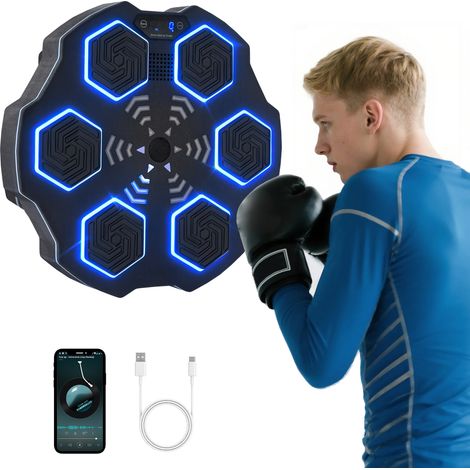 Carillon, altoparlante Bluetooth, montaggio a parete, 9 velocità e modalità, luci a LED, nero (1/5)