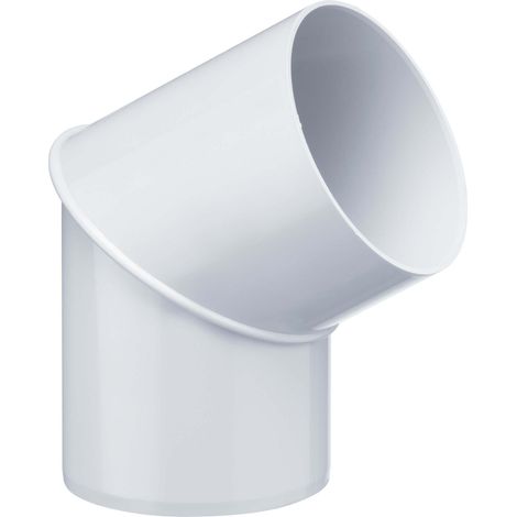 INEFA Regenrohrbogen 60 Grad für Fallrohr, PVC Verbindungsstück Dachrinnenzubehör, einfache Montage, Made in Germany - DN100 / 100mm Weiß