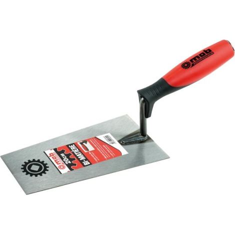 Truelle carrée – Lame en acier traité haute qualité – Patte forgée Ø 10 mm – Manche bi-matière – MOB (1/3)