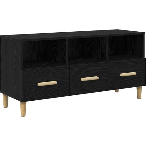 Meuble TV Chêne noir 102 x 36 x 50 cm Bois d'ingénierie