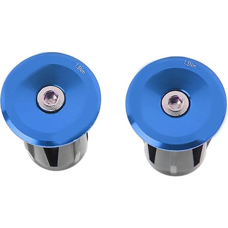 Bouchon de Guidon Aluminium Léger 2 pièces pour VTT, Vélo Route, Bleu (1/5)
