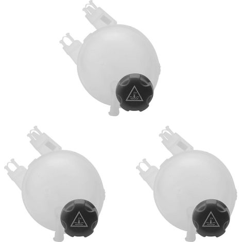 Trois vases d'expansion de liquide de refroidissement bouchés, référence 9800777280, compatibles avec 207, 208, 2008, 301 Vti, Citroën C2, C3, C4 et DS3. (1/5)