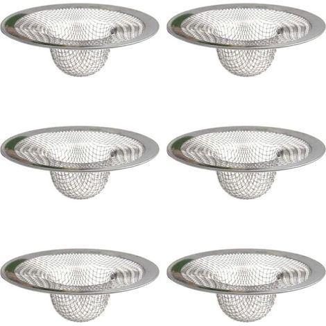 6 Pièces Filtre pour Évier Φ7cm Filtre de Vidange en Acier Inoxydable Filtre pour Lavabo Cuisine Baignoires (1/5)