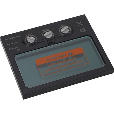 Lentille de soudage à assombrissement automatique 92,5 x 42,5 mm, protection solaire réglable pour casque de soudage, outil de soudage à grand champ de vision (1/5)