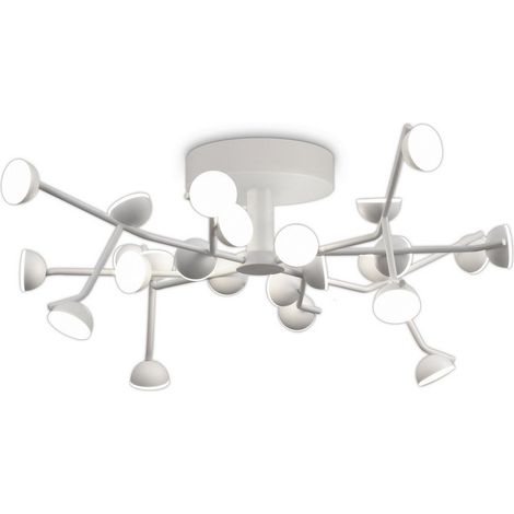 Inspired Mantra - Adn - Lámpara de techo empotrada con 24 luces, redonda de 65,8 cm, LED de 72 W, 3000 K, 3960 lm, blanca (1/5)