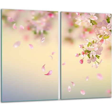 Tabla de cortar de vidrio 2x 30x52 flores (1/5)