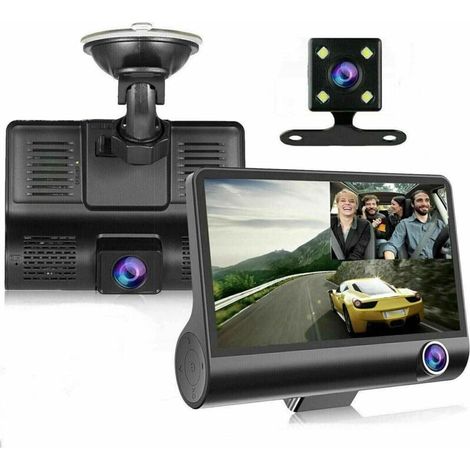 4" Touchscreen 1080P Dash Cam Dual Lens Front/Rear Camera Car DVR Recorder