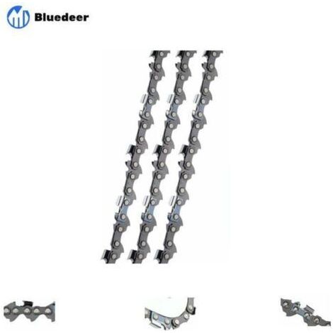 Lot de 3 Chaîne de tronçonneuse 3/8"LP 52 maillons 1,1mm 35cm Faible Rebond Compatible avec Bosch AKE 35 S AKE 35-19 S, Einhell, Husqvarna, Makita, Dolmar, Oregon et autres F Bluedeer Guide et chaîne (1/5)