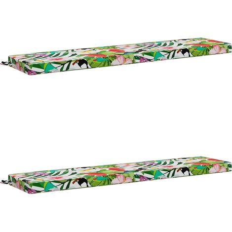 Coussins de banc 2 pièces SOEST 2 pc 100 % polyester vidaXL