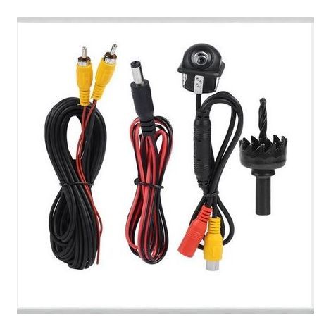 Caméra de recul Universelle pour Voiture, Petit Chapeau de Paille, Vue arrière, Zone Aveugle, Vision Nocturne, étanche, pour diverses Voitures, matériau ABS de Haute qualité, Noir