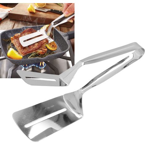Bratpfannenwender und -zangen aus Edelstahl, Fischzangen, Speisezangen, Küchenutensilien, Steakpfannenwender und -zangen (1/5)