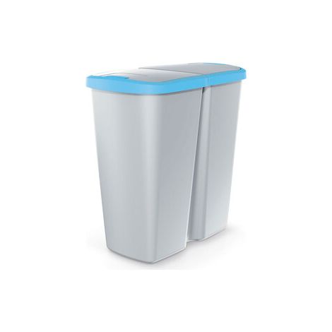 Papelera con 2 tapas independientes de 45L