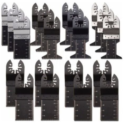20Pcs Lames de scie oscillantes, multitool universel bois / métal / plastique professionnel, lames de scie à dégagement rapide pour Outils multifonctionnels lames de mélange scie plongeante