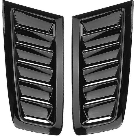 Paar universelle Motorhaubenentlüftungsblenden für Ford Focus RS ST MK2 MK3, ABS-Optik, glänzend schwarz/Carbon-Optik