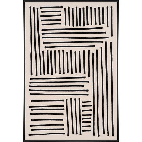 Lipari Leinwanddruck No.1 60x90 cm schwarz, beige.