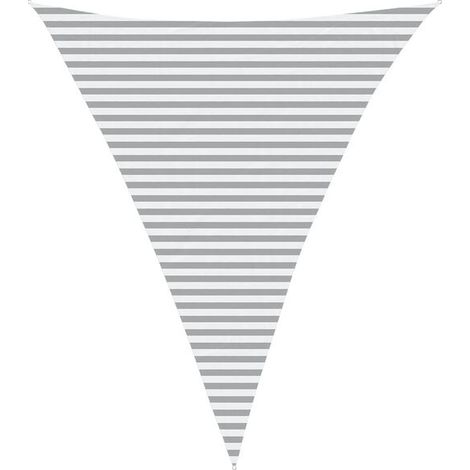 Voile d'ombrage gris clair et blanche, 4 x 5 x 5 mètres (1/5)
