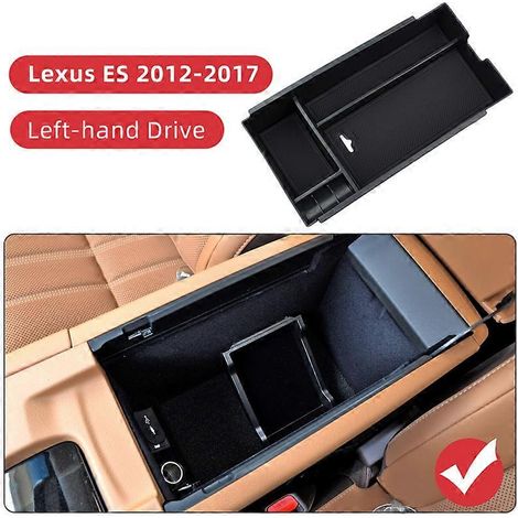 Boîte de rangement pour accoudoir compatible avec Lexus IS RX ES NX CT RX350 330 400H NX300H 200T IS250 200 ES250 300H CT200H (ES 2012-2017)