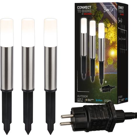 CONNECT TO SHINE Starterset Junca mit 3er Set LED Wegeleuchten, IP44