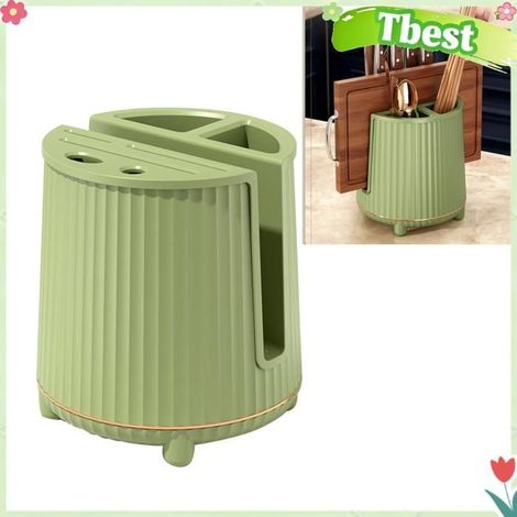 Tbest porte-couteau rotatif de cuisine Porte-couteau rotatif multifonctionnel, planche à culinaires porte-verre Vert avocat (1/5)
