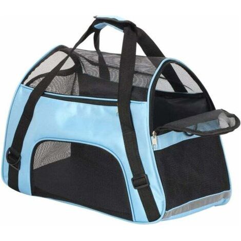 QORVA-Sac Transport Chien Sac Transport Chat Voiture Sac Transport Animaux 52 x 27 x 32 Centimètres (Bleu)-Fei Yu