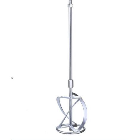 Set bestehend aus 1 Rührwerk für Farb- und Mörtelmischer (1 Zubehörteil, Gesamtlänge 58 cm, Mischdurchmesser 120 mm, M14 Gewinde)