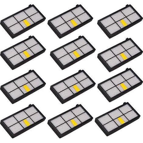 Lot de 12 filtres HEPA pour robots aspirateurs Roomba séries 800, 900, 860, 870, 871, 880, 960 et 980 (1/5)