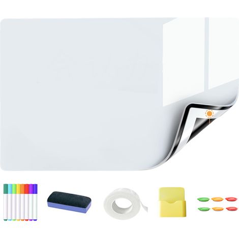 Tableau Magnetique - 50 x 60 cm - Surface Blanche PET Non-Toxique - Pour Planification Maison Bureau - 1 Pièce (1/5)