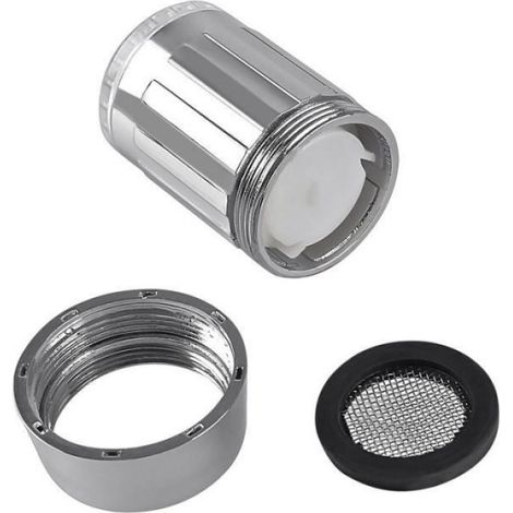 Embout Lumineux Robinet - LED 7 Couleurs - Adaptateur Pour Robinet Standard - Diamètre 24 mm - Longueur 35 mm - 1 Pièce (1/4)