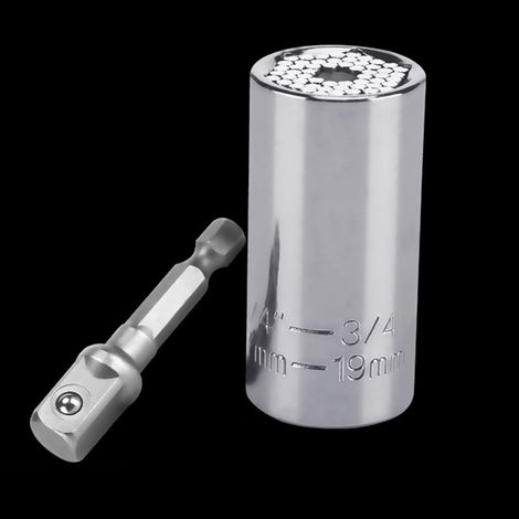 Kit d'accessoires pour perceuse avec rallonge pour douille de 7 à 19 mm (compatible avec les perceuses de 3/8 po) (1/5)