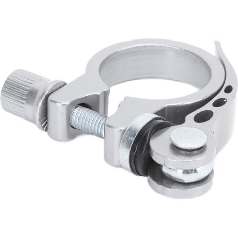 Collier de serrage de tige de selle en alliage d'aluminium à dégagement rapide pour VTT, 3 cm, argent (1/5)