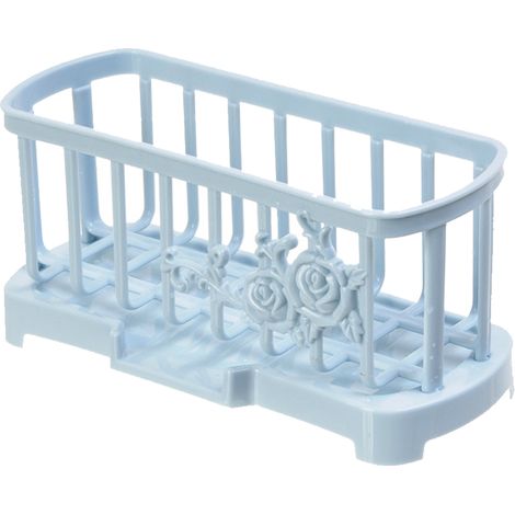 Étagère de rangement de cuisine avec design ajouré, égouttoir d'évier avec bac amovible, boîte de rangement pour éponge et porte-savon pour salle de bain-AquaForge (1/5)
