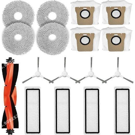 Pièces de rechange pour aspirateur robot Xiaomi X20+ / X20 Plus : brosse latérale principale, filtre HEPA, chiffon de nettoyage, poussière (1/5)