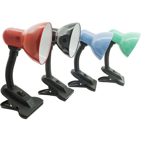 LAMPADA ESTETISTA SNODABILE ORIENTABILE E27 CON MORSETTO SCRIVANIA TAVOLO 108B (1/3)