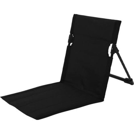 1 tapis de plage pliable, dossier réglable, tapis de chaise longue bleu, pour jardin et bord de mer (1/4)